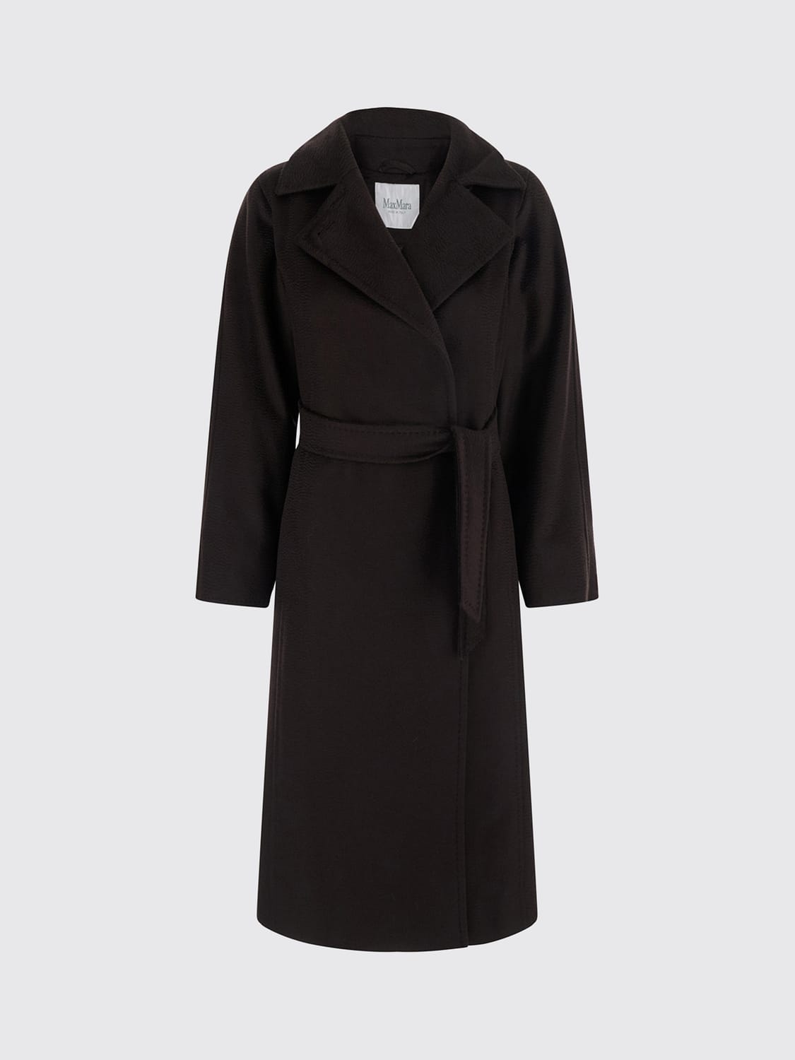 Max Mara Women Knee-Length Wool Robe Coat Max Mara With Belt MAX MARA