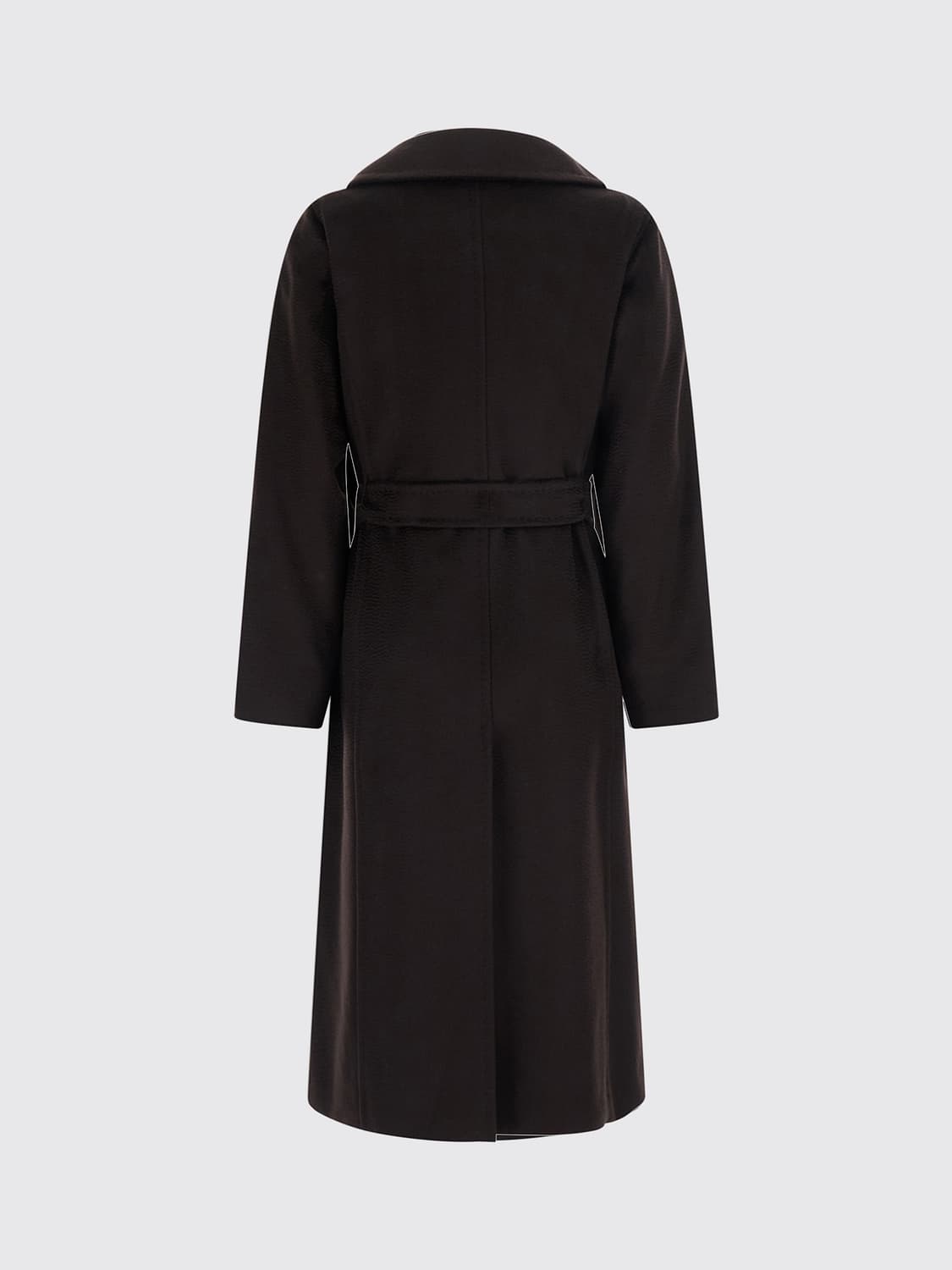 Max Mara Women Knee-Length Wool Robe Coat Max Mara With Belt MAX MARA