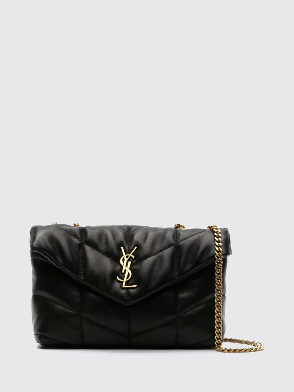 Saint Laurent Women Saint Laurent Puffer Matelasse Lambskin Mini Bag With Ysl Monogram SAINT LAURENT
