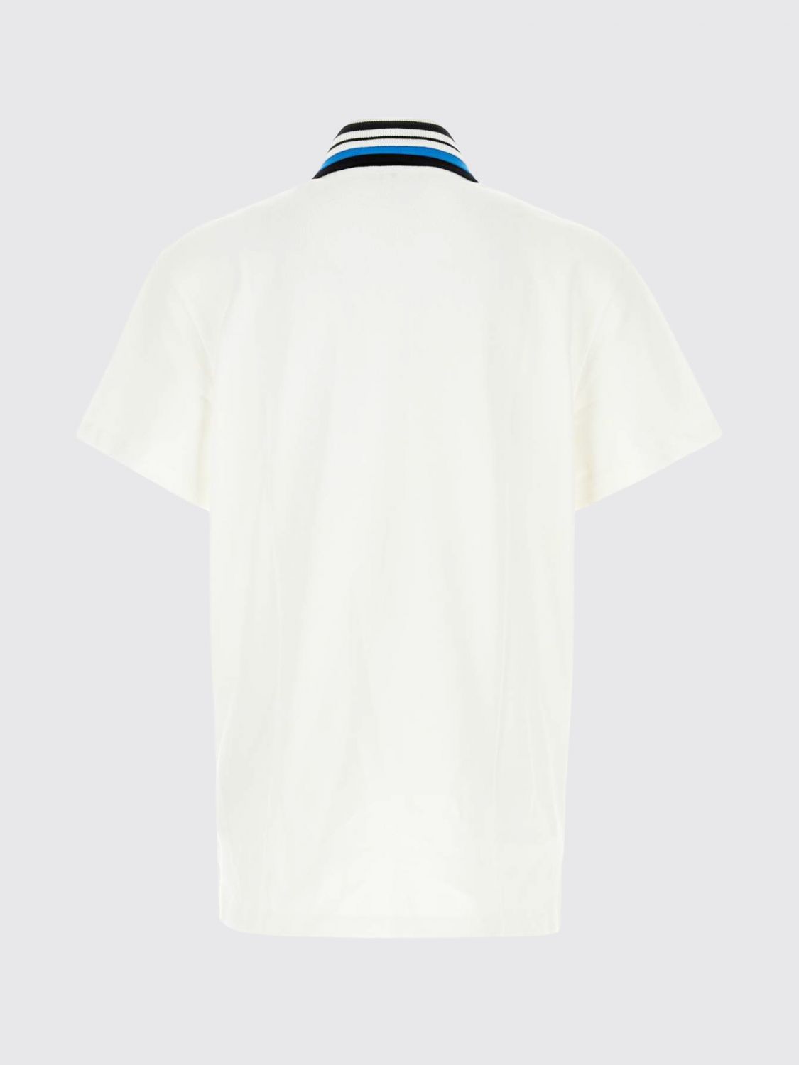 Loewe Men Loewe Short-Sleeved Cotton Polo Shirt With Contrast Logo And Striped Collar LOEWE
