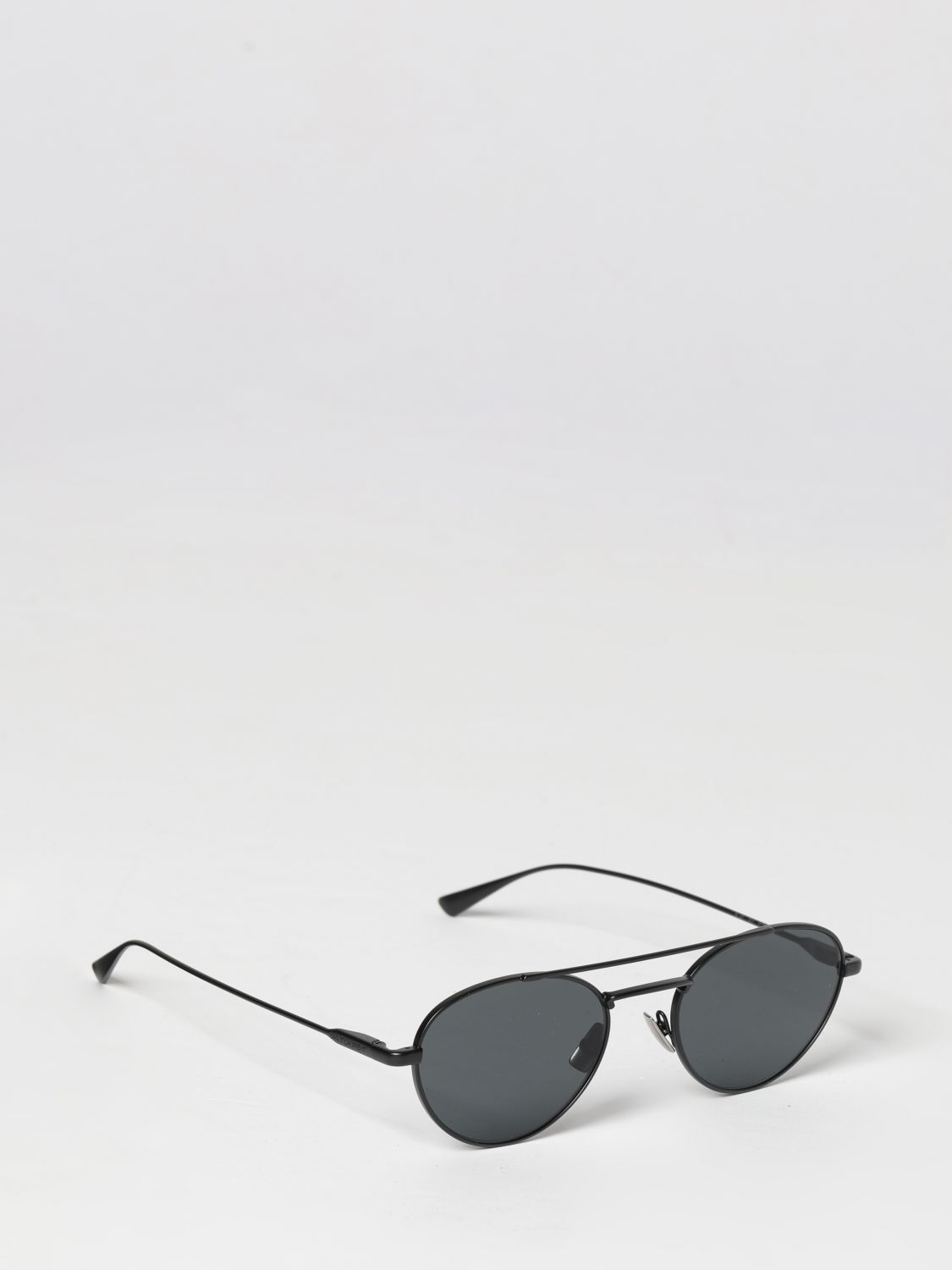 Saint Laurent Men Saint Laurent Aviator Metal Sunglasses With Double Bridge And Lettering Logo SAINT LAURENT