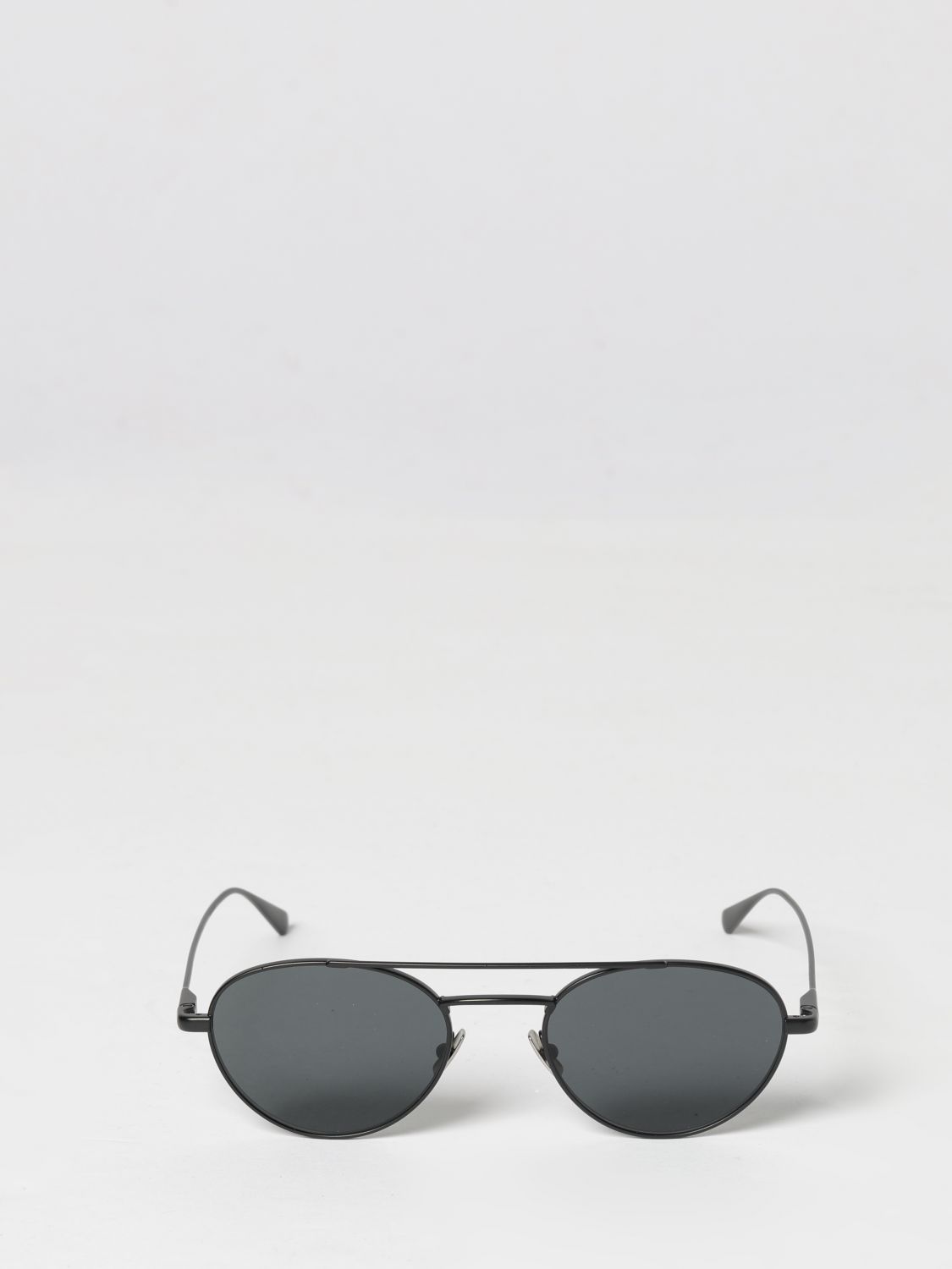 Saint Laurent Men Saint Laurent Aviator Metal Sunglasses With Double Bridge And Lettering Logo SAINT LAURENT