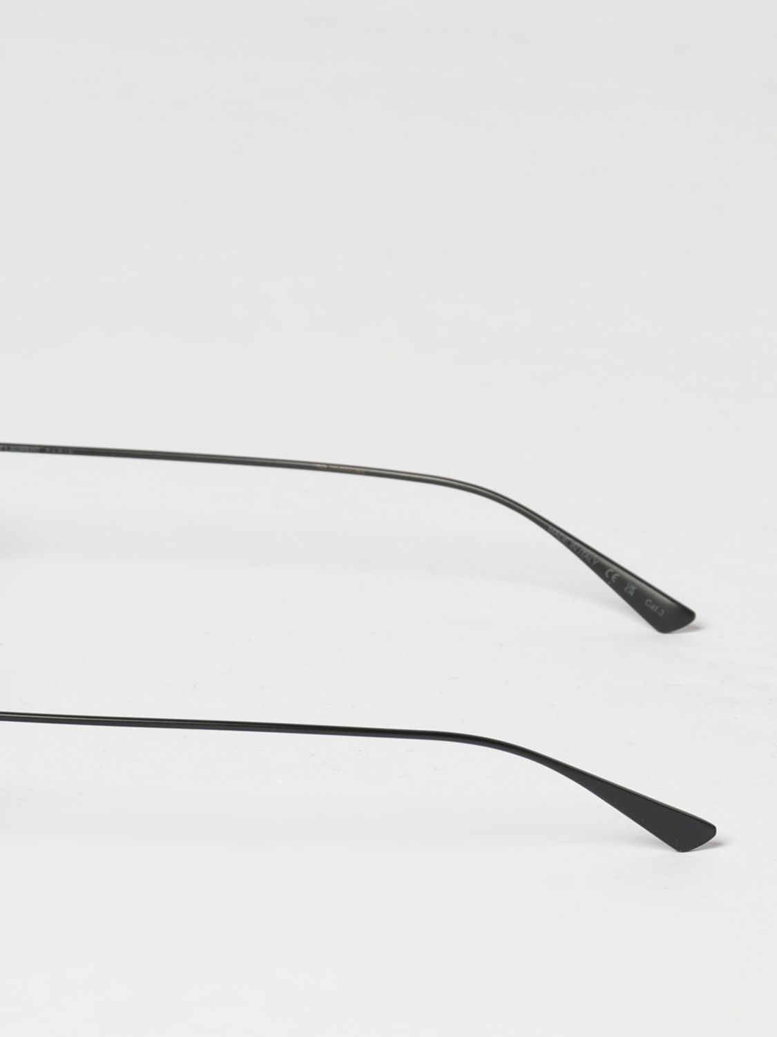 Saint Laurent Men Saint Laurent Aviator Metal Sunglasses With Double Bridge And Lettering Logo SAINT LAURENT