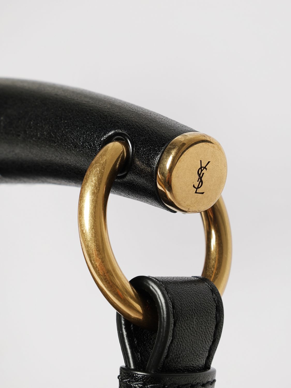 Saint Laurent Women Saint Laurent Mombasa Small Calfskin Leather Hobo Bag With Flat Handle SAINT LAURENT