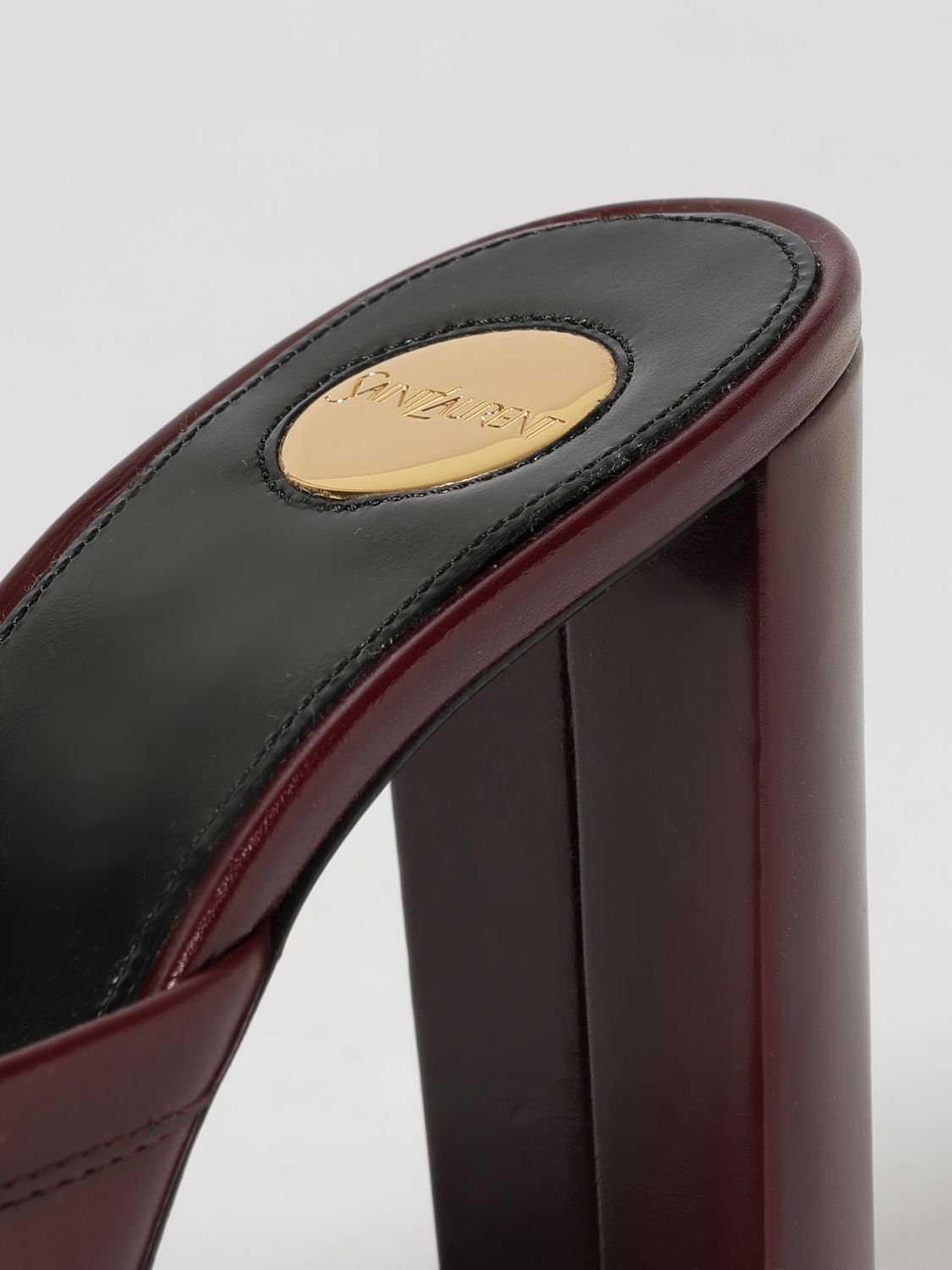 Saint Laurent Women Saint Laurent Le Loafer High-Heeled Leather Mules With Ysl Monogram SAINT LAURENT