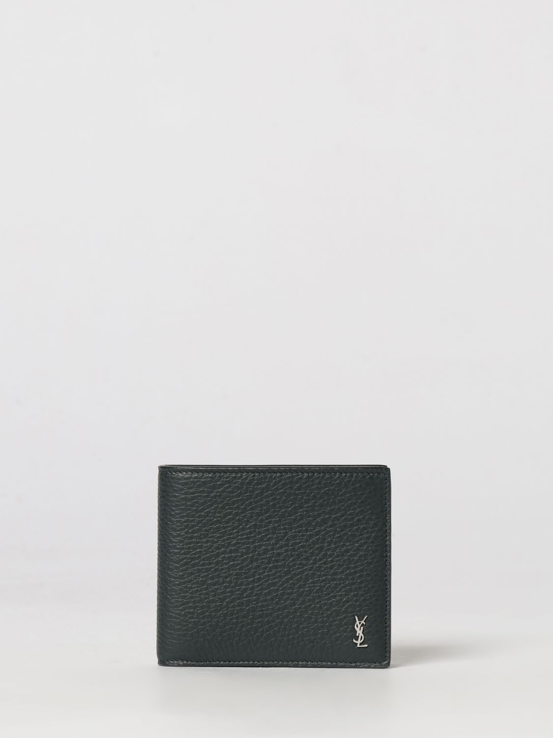 Saint Laurent Men Saint Laurent East/West Tiny Cassandre Wallet In Grained Leather SAINT LAURENT