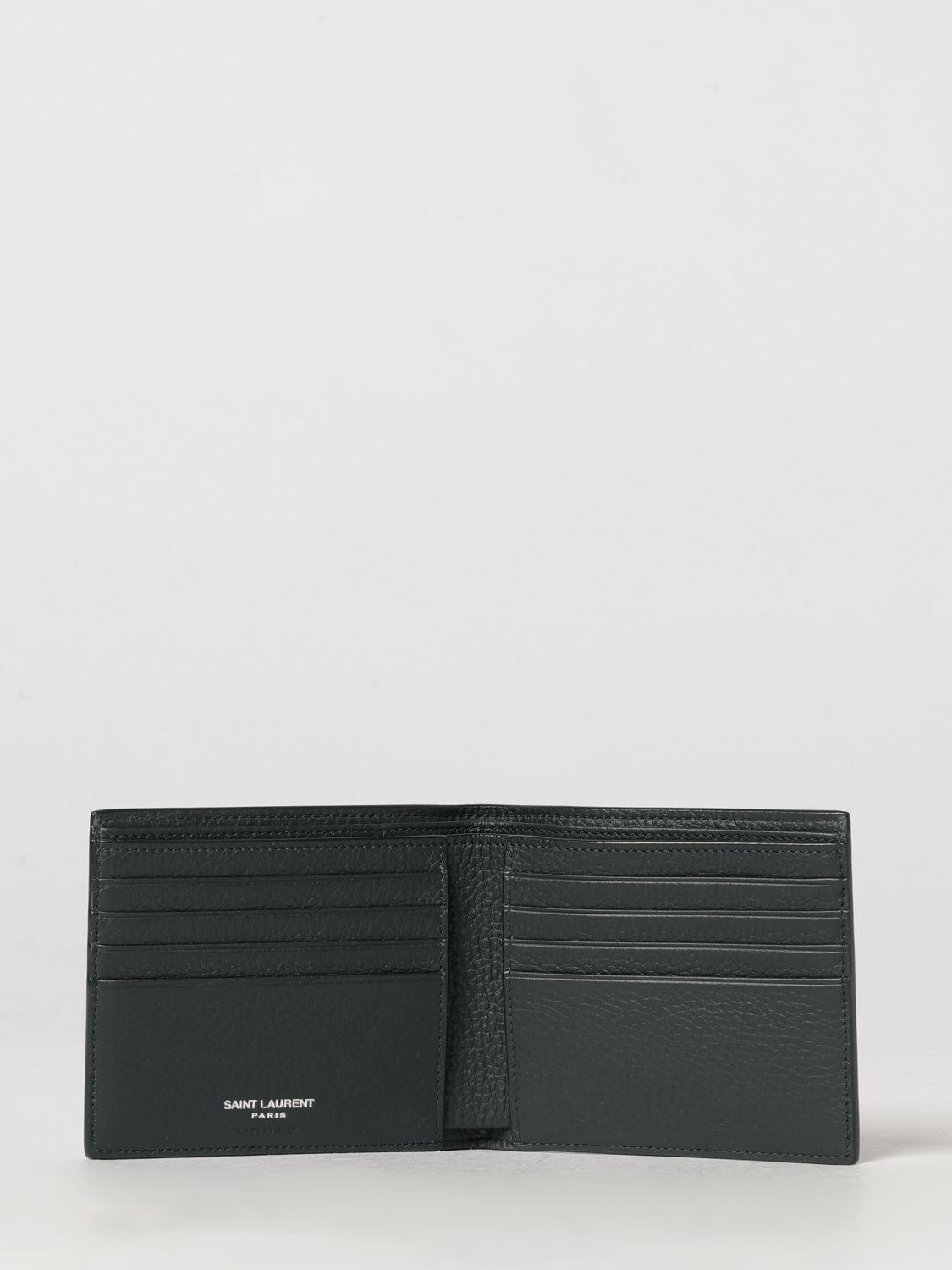 Saint Laurent Men Saint Laurent East/West Tiny Cassandre Wallet In Grained Leather SAINT LAURENT
