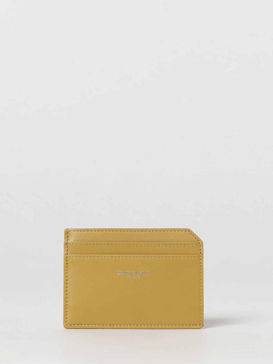 Saint Laurent Men Saint Laurent Smooth Calfskin Leather Card Holder With Lettering Logo SAINT LAURENT