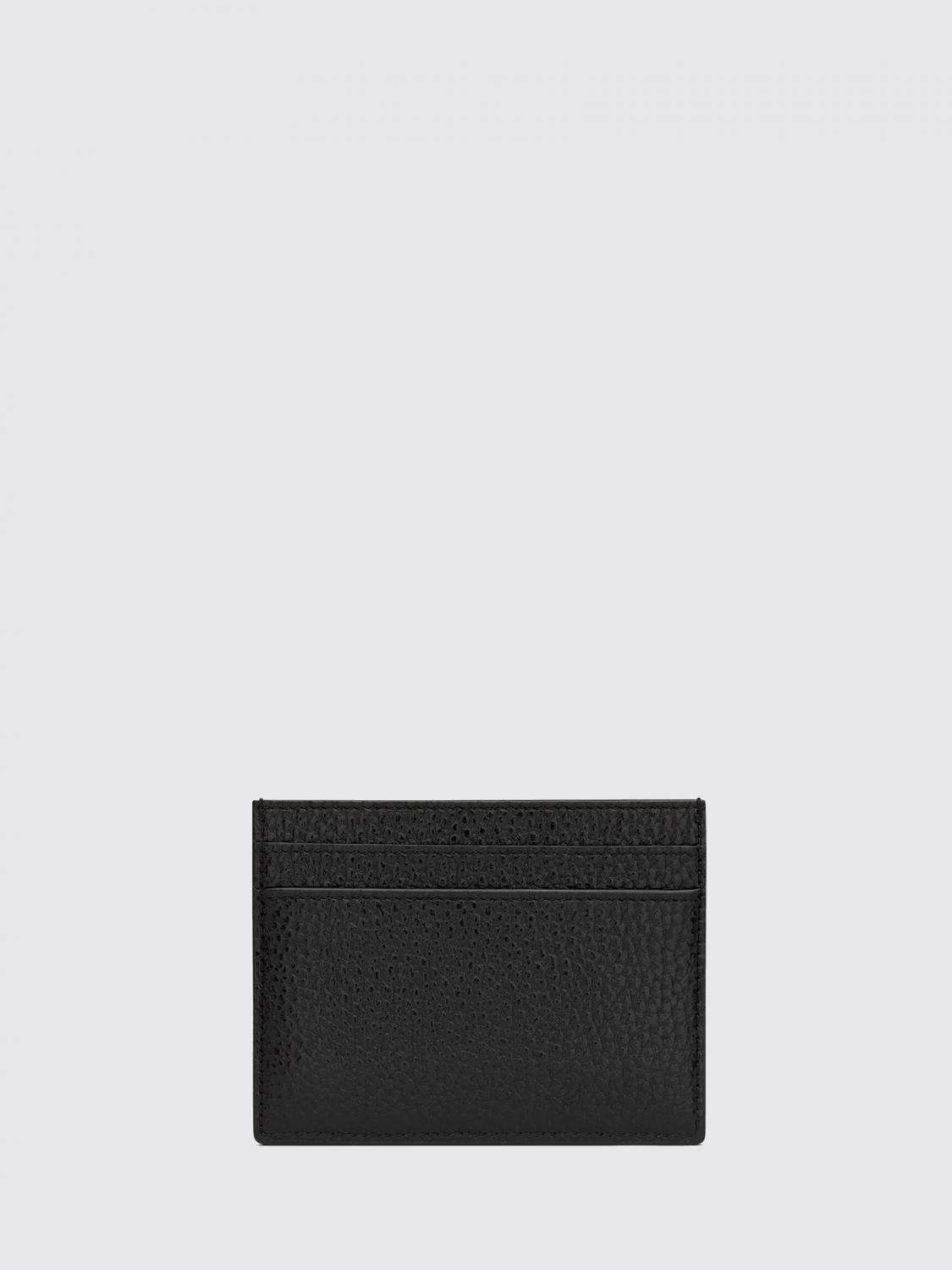 Saint Laurent Men Saint Laurent Tiny Cassandre Flat Calfskin Card Holder With Ysl Logo SAINT LAURENT