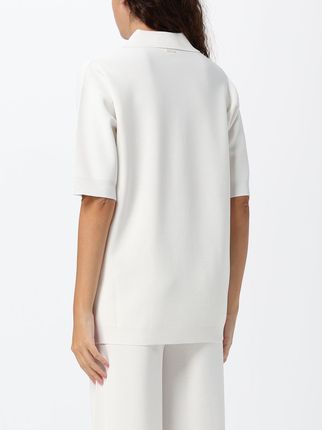 Max Mara Women Max Mara Short-Sleeved Viscose Blend Jumper With V-Neck MAX MARA