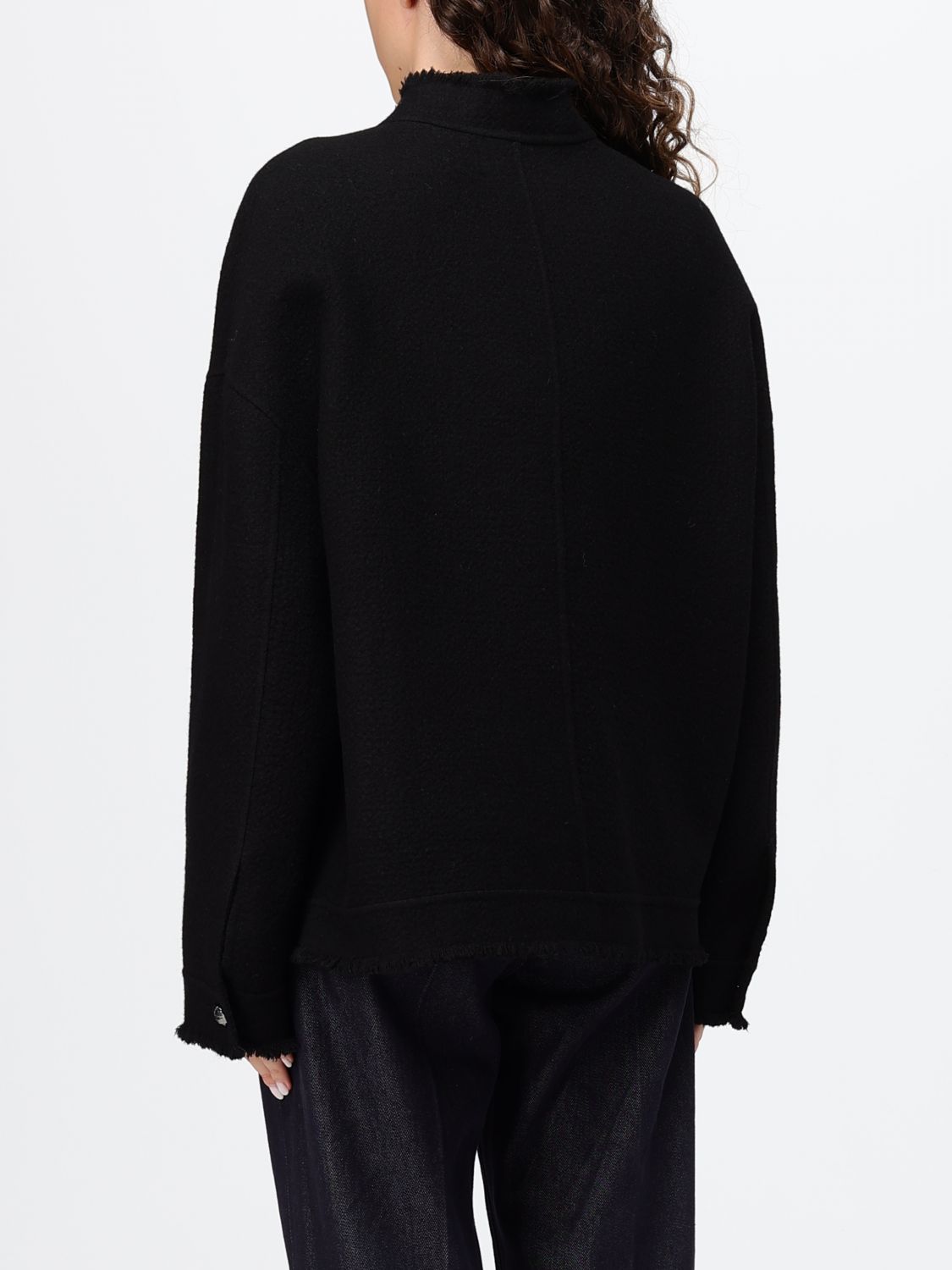 Max Mara Women Max Mara Single-Breasted Short Coat In Pure Virgin Wool With High Neck MAX MARA