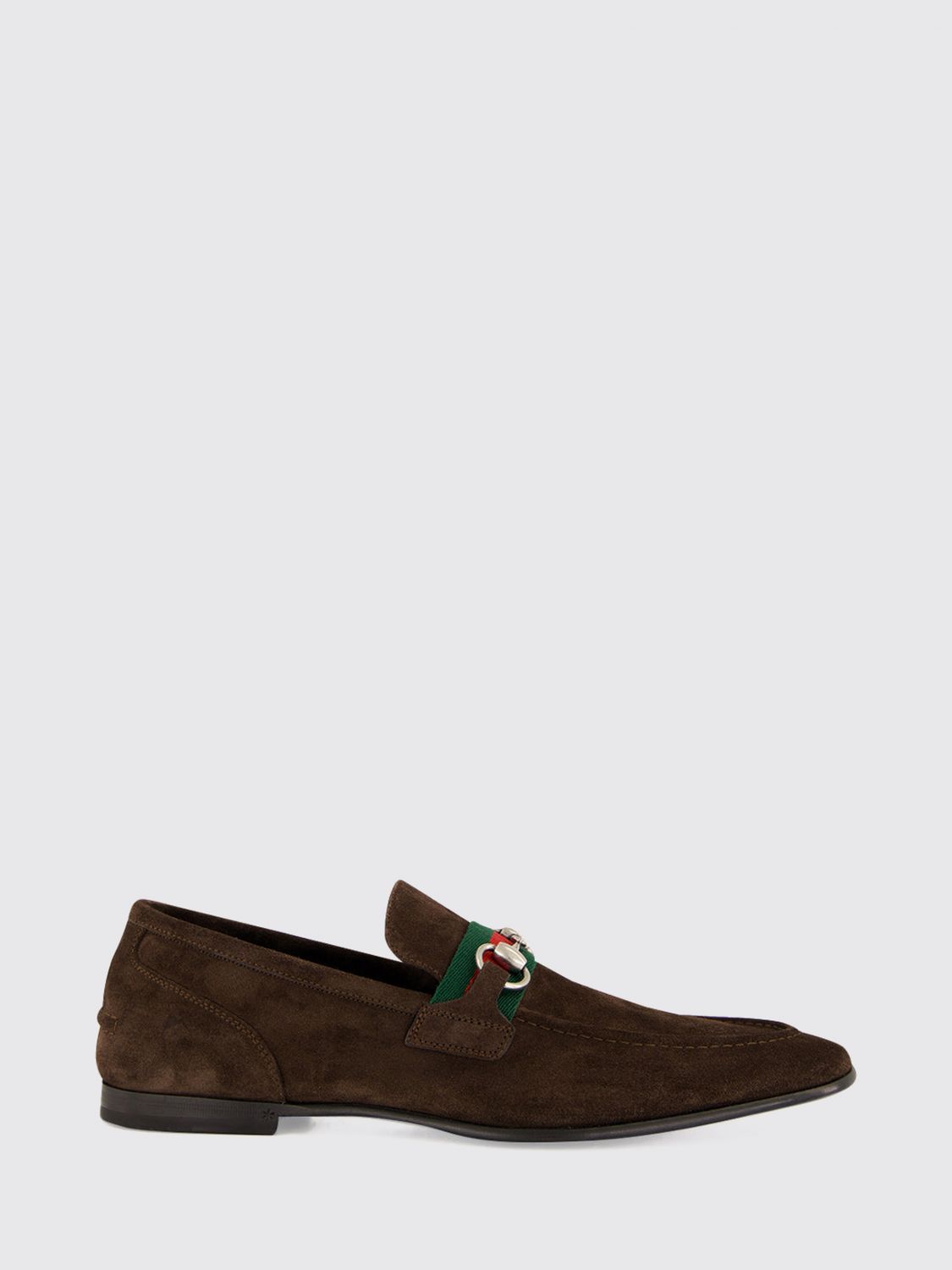 Gucci Men Gucci Como Suede Loafers With Horsebit And Web Detail GUCCI