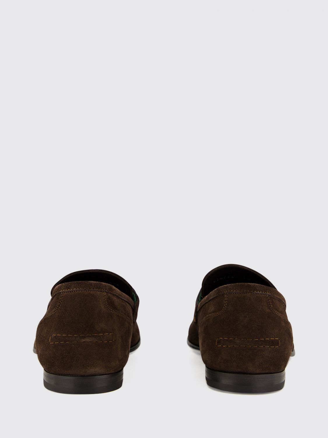 Gucci Men Gucci Como Suede Loafers With Horsebit And Web Detail GUCCI