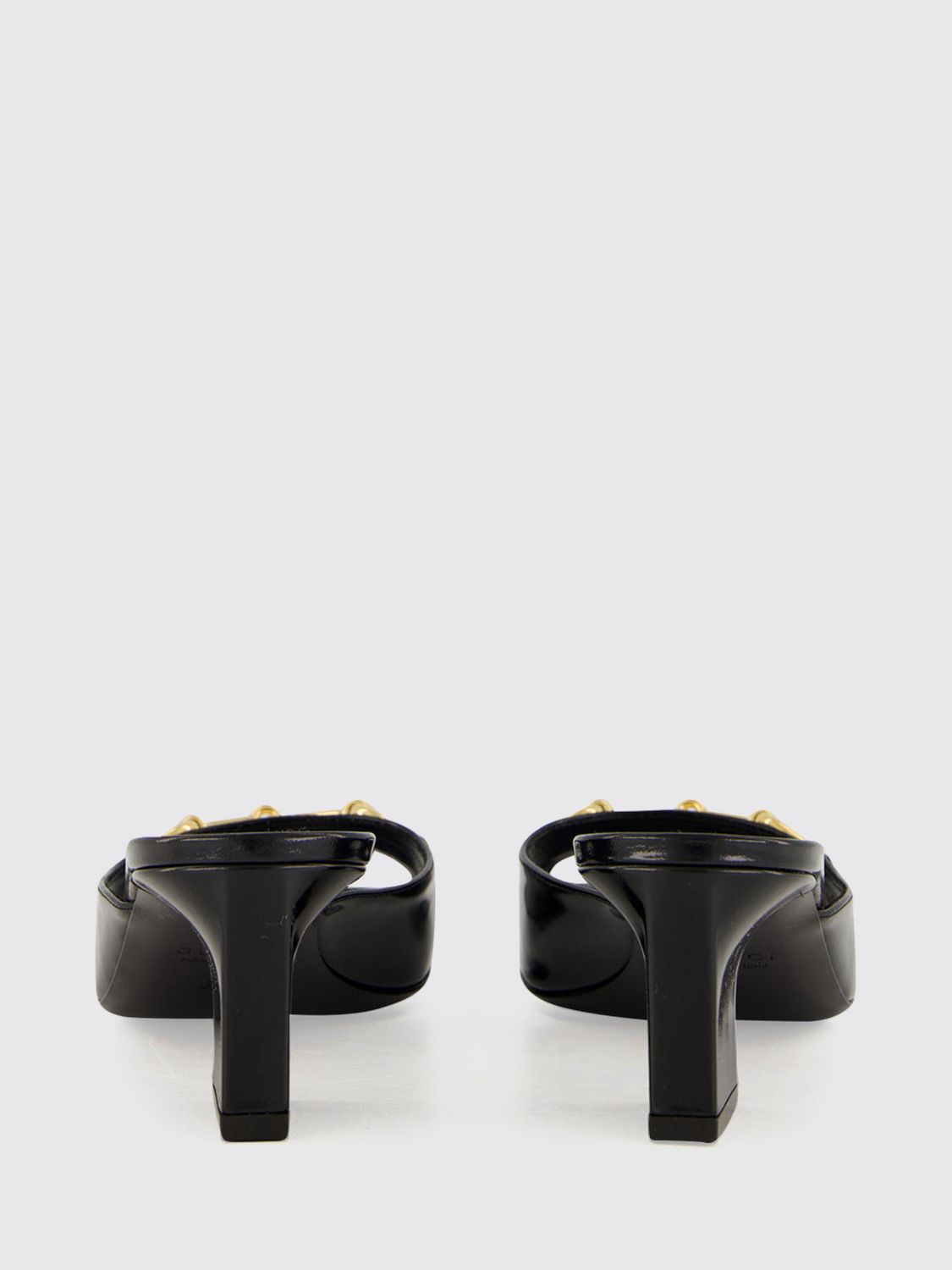 Gucci Women Signora Brushed Calfskin Mules Gucci With Horsebit Detail And Mid Heel GUCCI