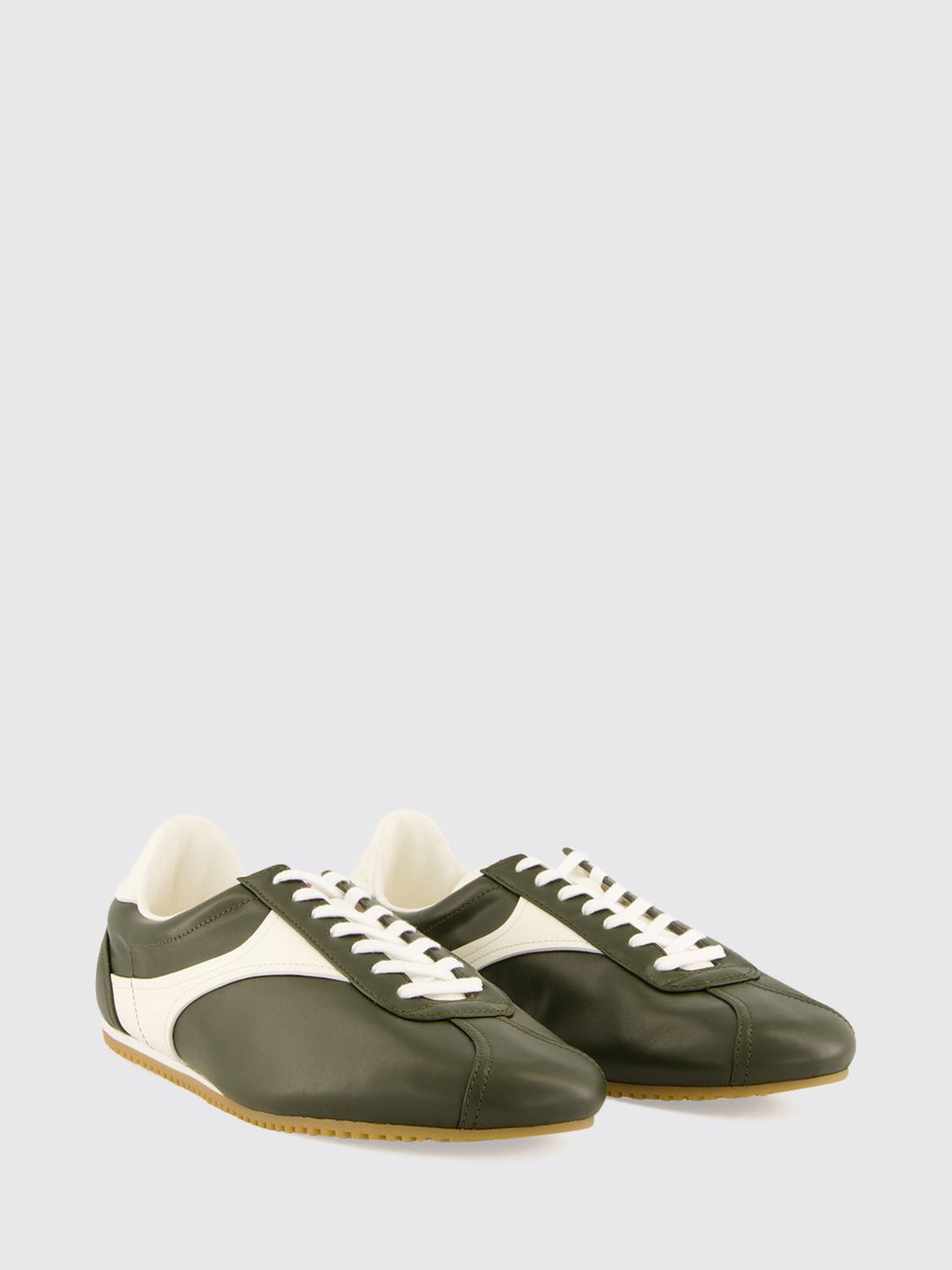 Bottega Veneta Men Bottega Veneta Shot Bicolor Abstract Pattern Calfskin Leather Sneakers BOTTEGA VENETA