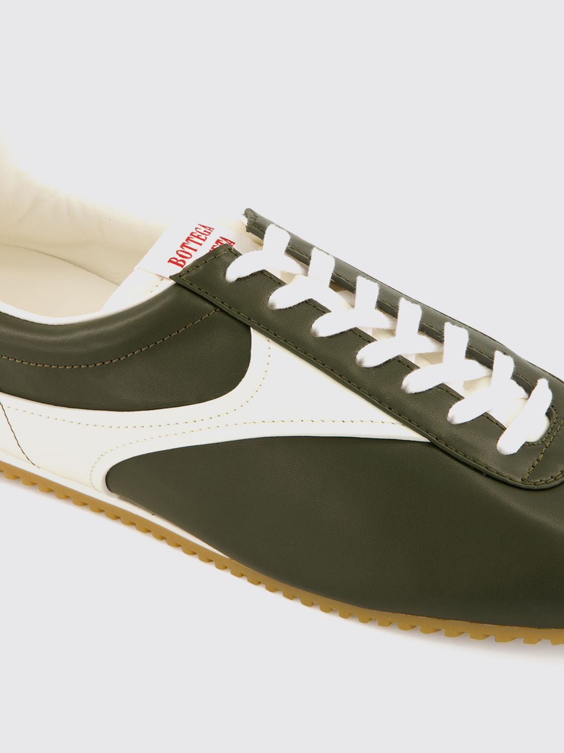 Bottega Veneta Men Bottega Veneta Shot Bicolor Abstract Pattern Calfskin Leather Sneakers BOTTEGA VENETA
