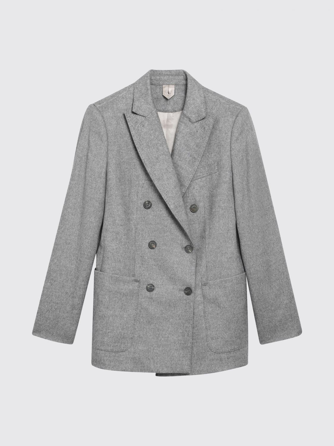 Max Mara Women Max Mara Double-Breasted Blazer In Silk And Cashmere Blend With Peak Lapels MAX MARA