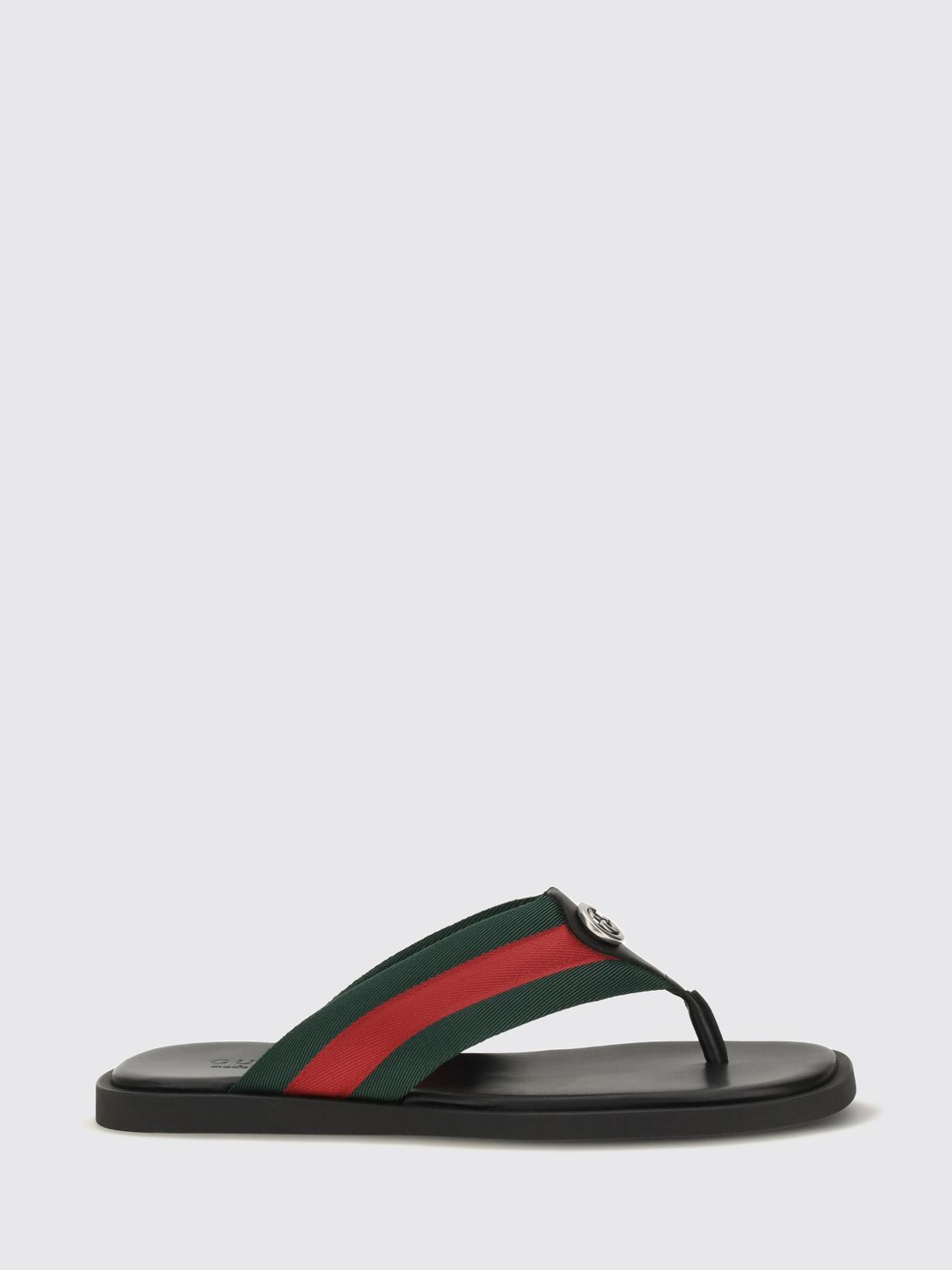 Gucci Men Gg Monogram Striped Nylon Thong Sandals Gucci GUCCI