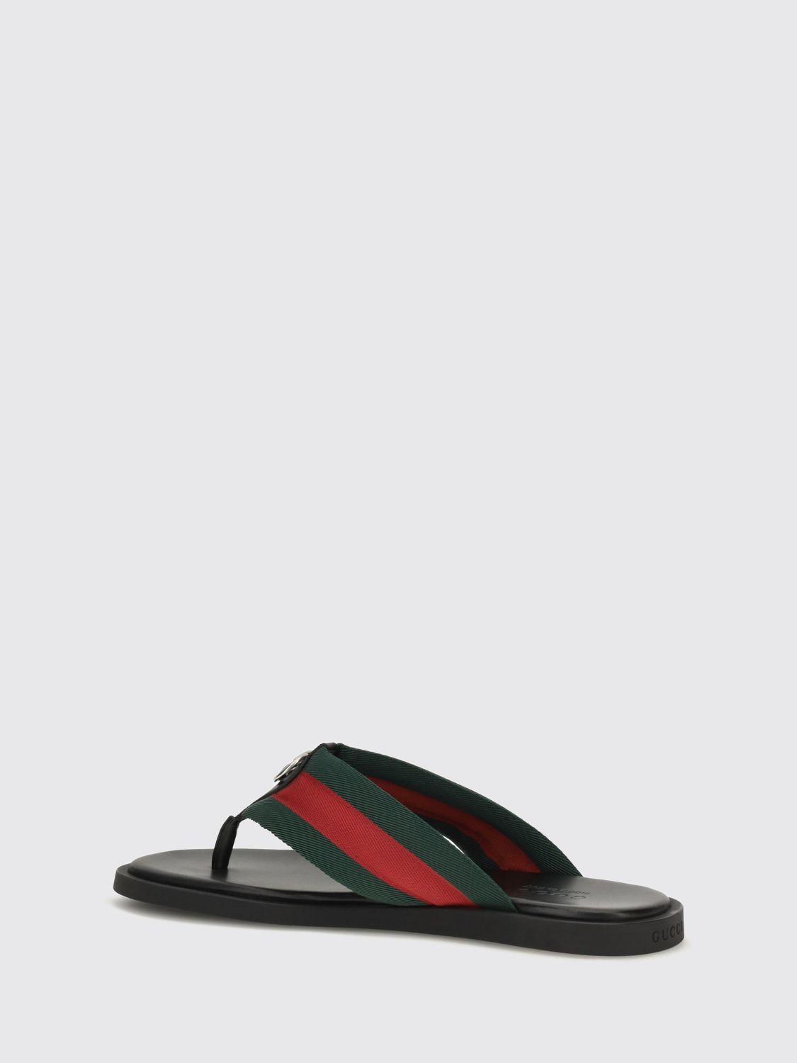 Gucci Men Gg Monogram Striped Nylon Thong Sandals Gucci GUCCI