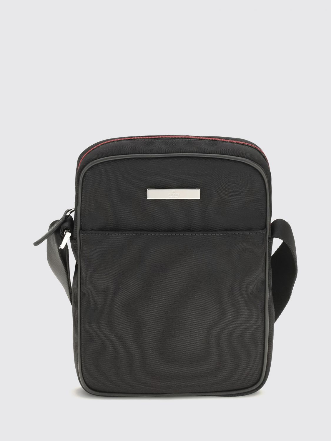 Gucci Men Canvas Crossbody Bag Gucci With Applied Logo And Zip Closure GUCCI