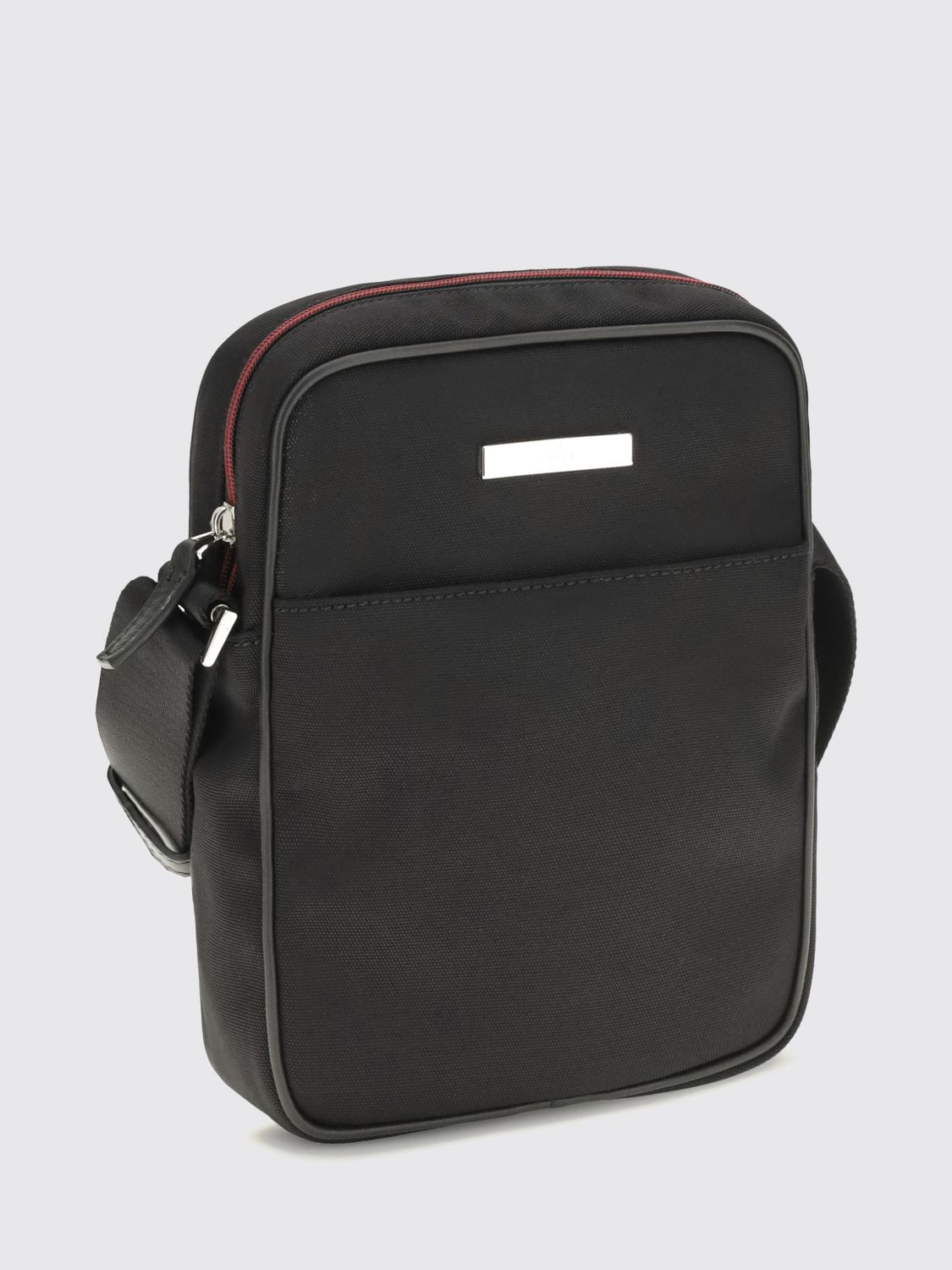 Gucci Men Canvas Crossbody Bag Gucci With Applied Logo And Zip Closure GUCCI