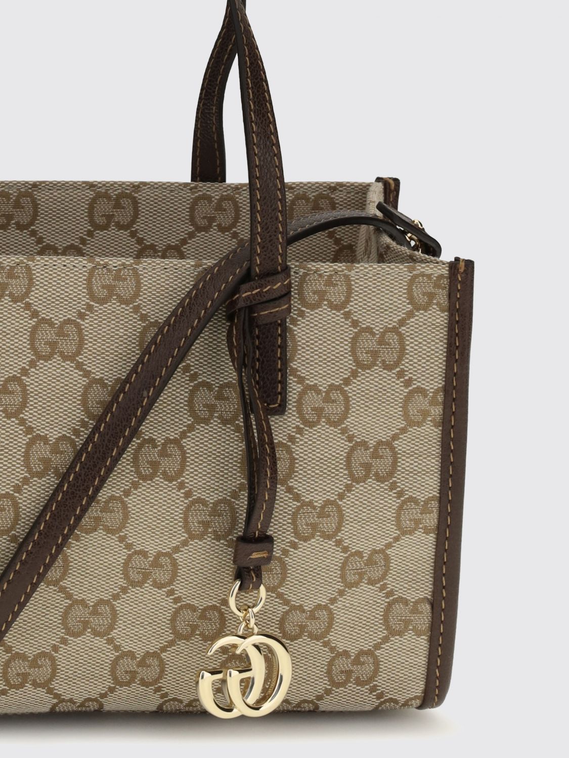 Gucci Women Gucci Mini Bag In Gg Supreme Fabric With Double Handle And Shoulder Strap GUCCI