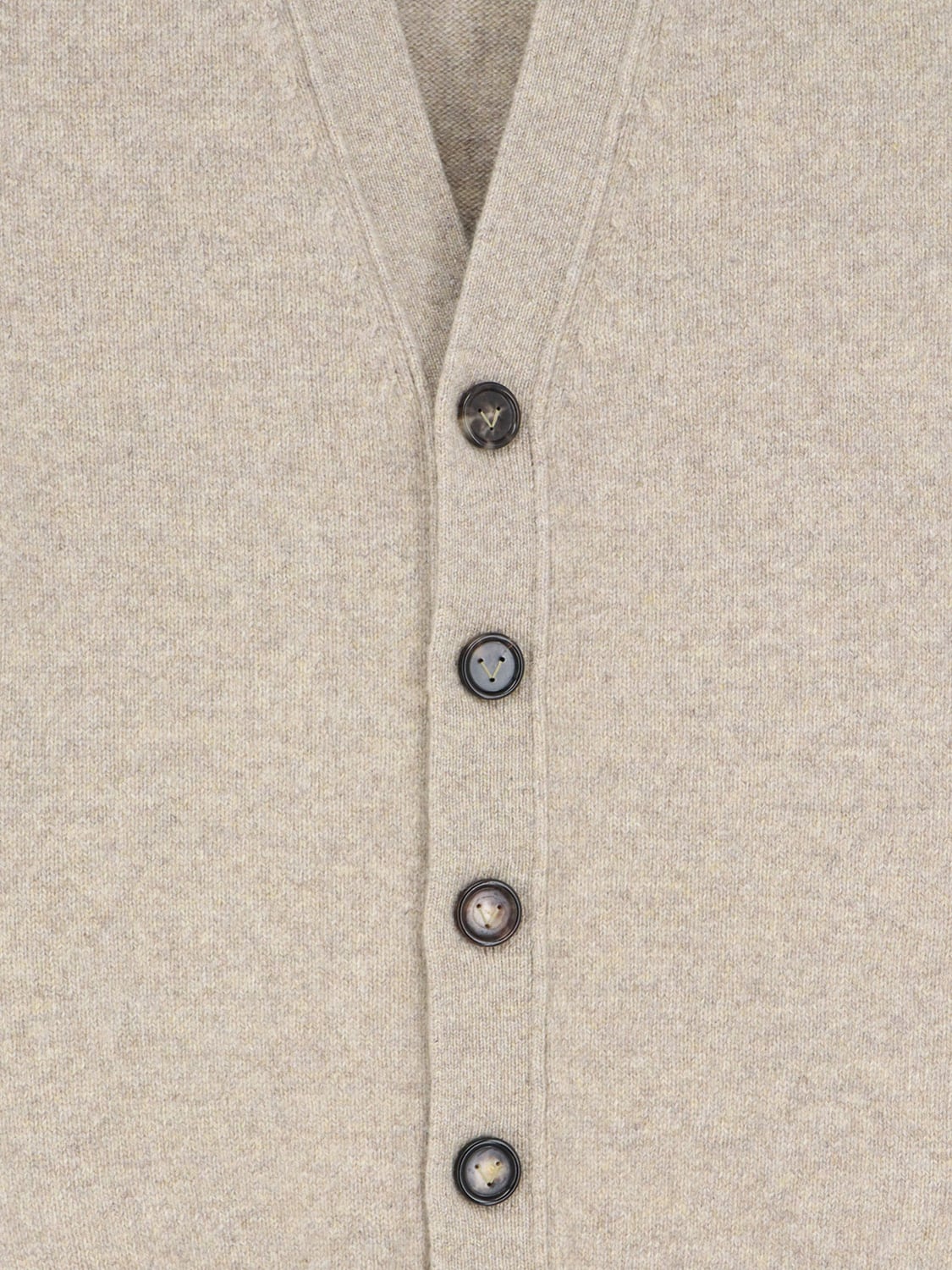 Bottega Veneta Men V-Neck Cashmere Blend Cardigan Bottega Veneta With Contrast Patches BOTTEGA VENETA