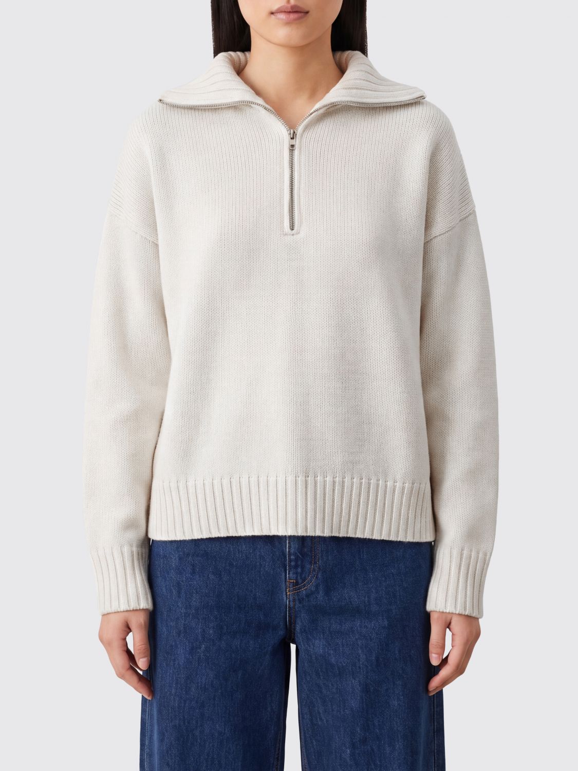 Max Mara Women Max Mara Alpaca Blend Jumper With Stand Collar And Half-Zip MAX MARA