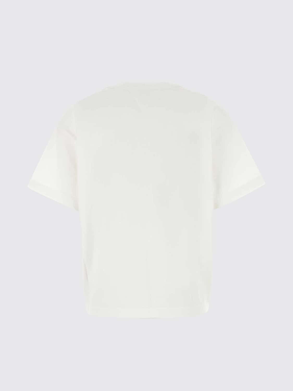 Bottega Veneta Women Cotton T-Shirt Bottega Veneta With Leather Inserts And Patch Pocket BOTTEGA VENETA
