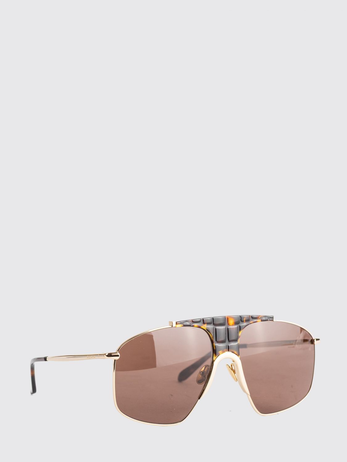 Alai�A Women Alaia Shield Sunglasses With Tortoiseshell-Effect Metal And Acetate Frame ALAIA