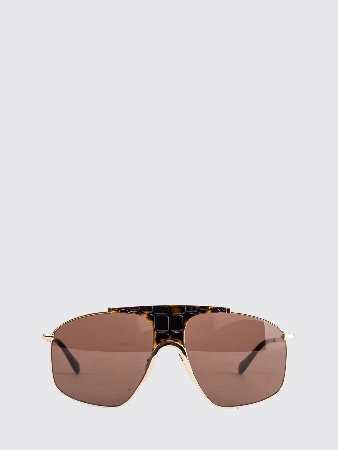 Alai�A Women Alaia Shield Sunglasses With Tortoiseshell-Effect Metal And Acetate Frame ALAIA