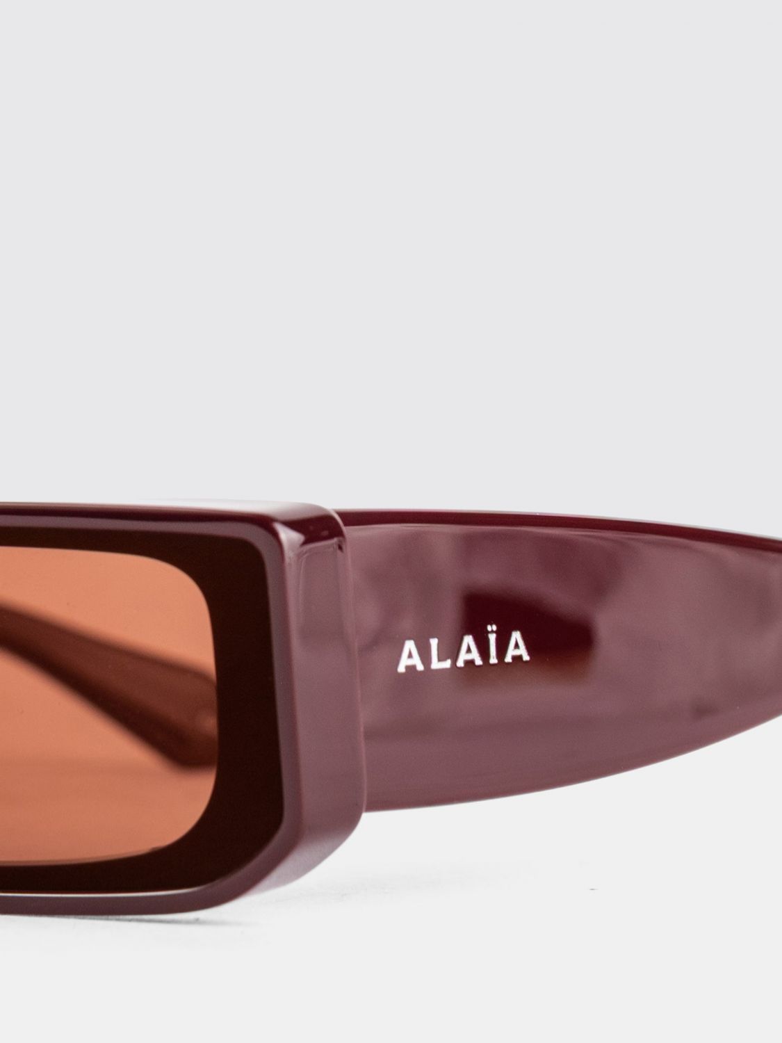 Alai�A Women Alaia Rectangular Acetate Sunglasses With Lettering Logo ALAIA