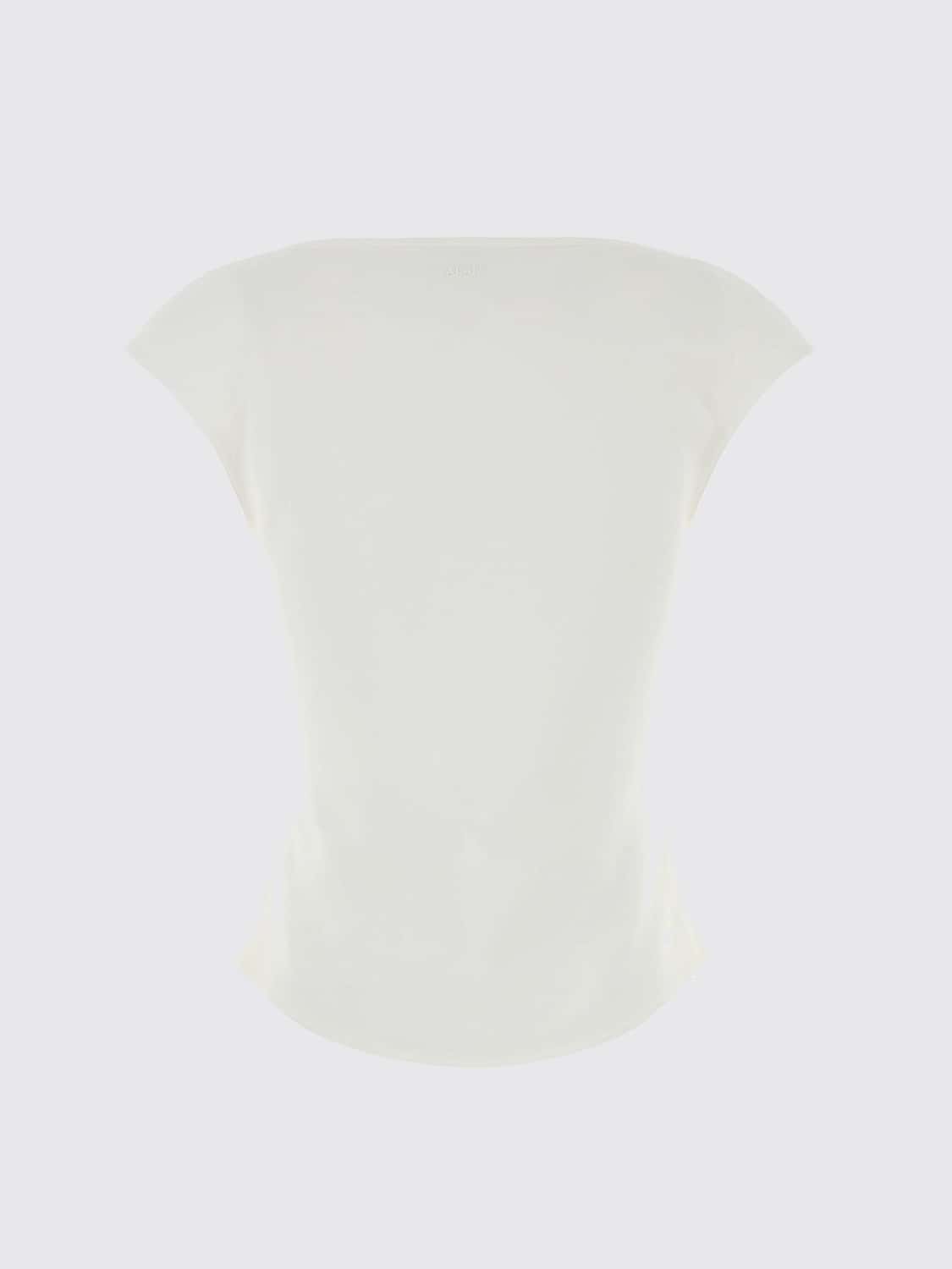Alaia Women Sleeveless Slim Fit Cotton Blend Top Alaia With A Curved Hem ALAIA