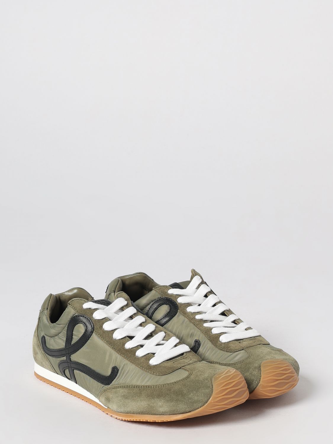Loewe Men Ballet Runner 2.0 Nylon And Suede Sneakers Loewe With Applied Logo LOEWE