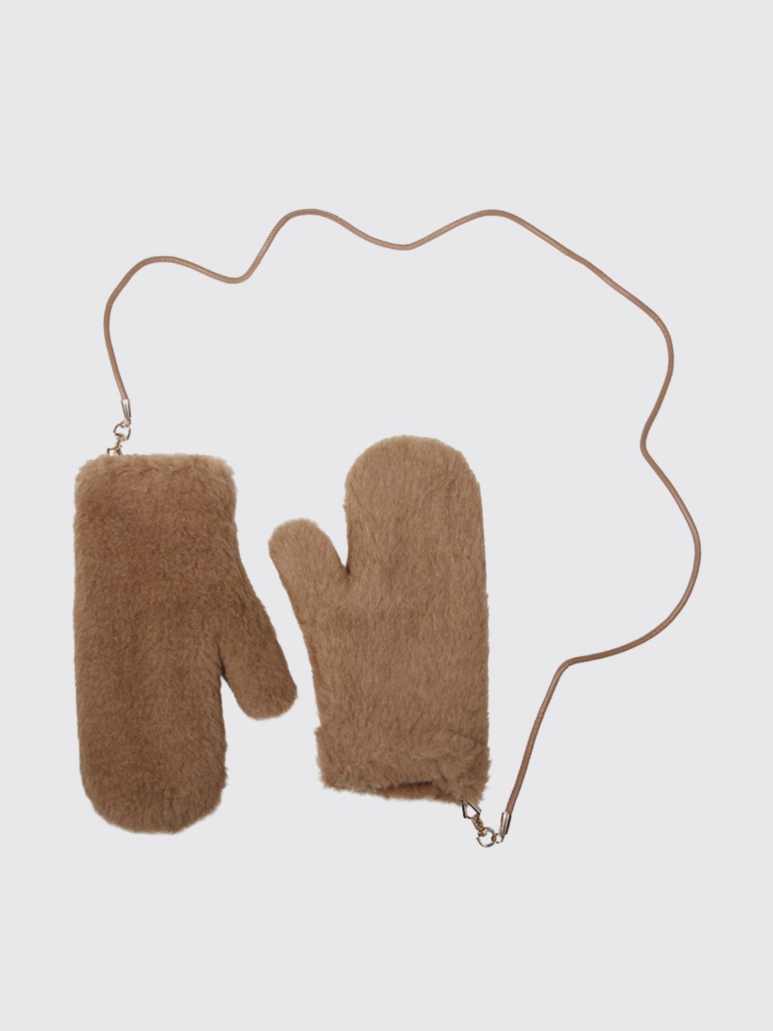 Max Mara Women Max Mara Gloves In A Precious Camel And Silk Blend With Spring Clip MAX MARA