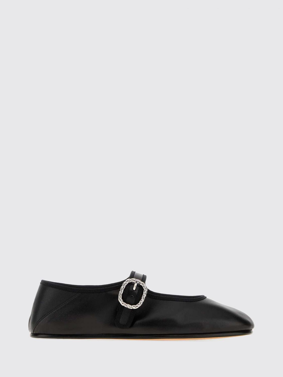 Bottega Veneta Women Bottega Veneta Mary Jane Smooth Leather Ballet Flats With Adjustable Strap BOTTEGA VENETA