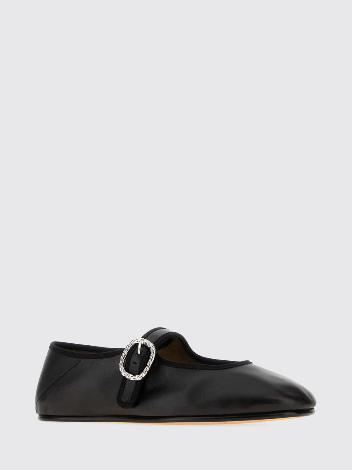 Bottega Veneta Women Bottega Veneta Mary Jane Smooth Leather Ballet Flats With Adjustable Strap BOTTEGA VENETA