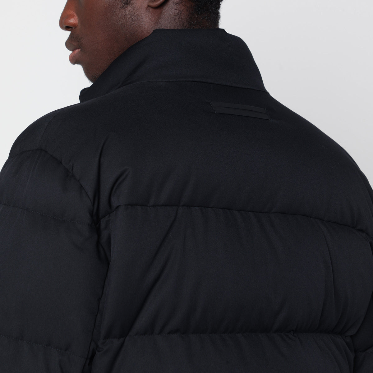 Zegna Navy Blue Zip-Up Down Jacket Men ZEGNA