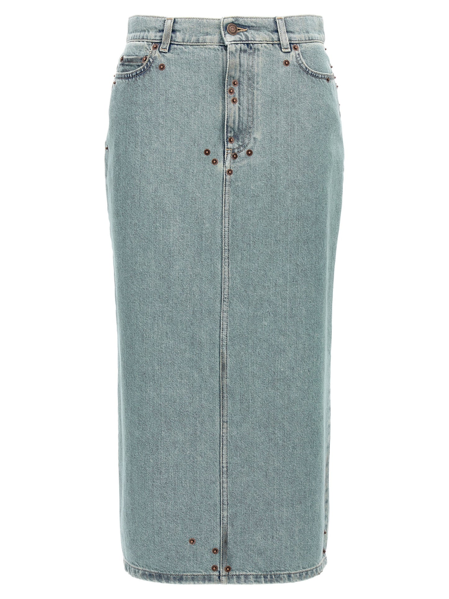 Moschino Women Rivets Denim Skirt MOSCHINO
