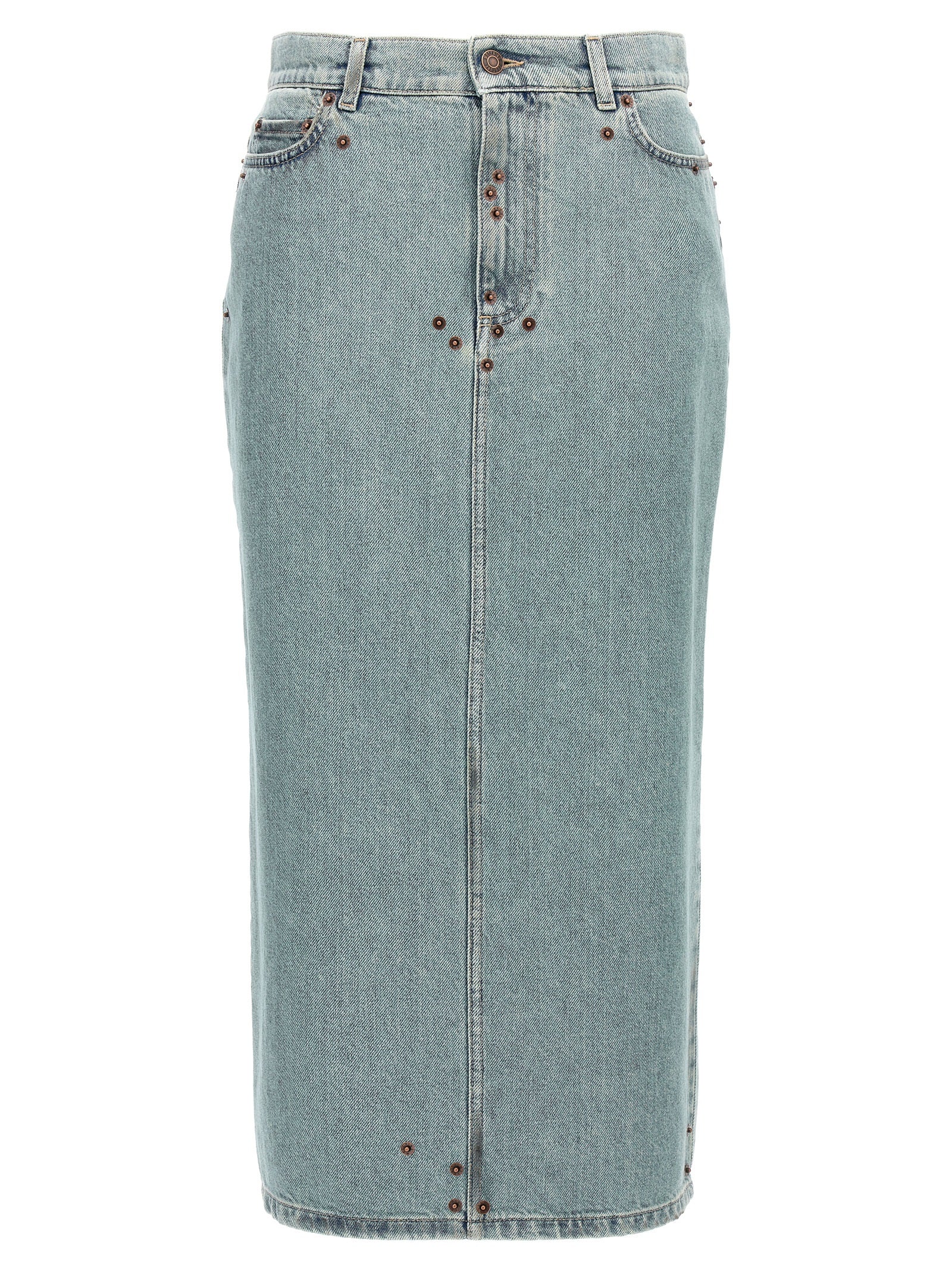 Moschino Women Rivets Denim Skirt MOSCHINO