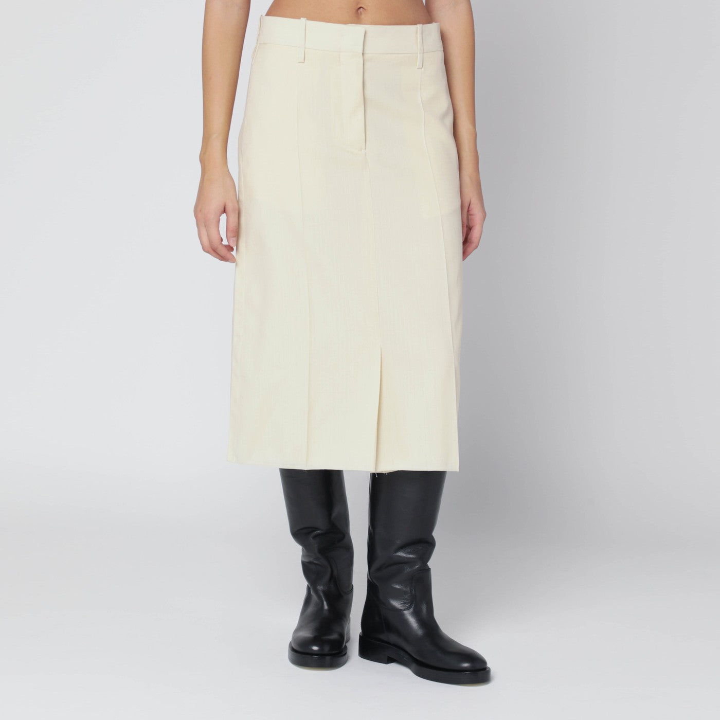 Jil Sander Vanilla-Coloured Wool Skirt Women JIL SANDER
