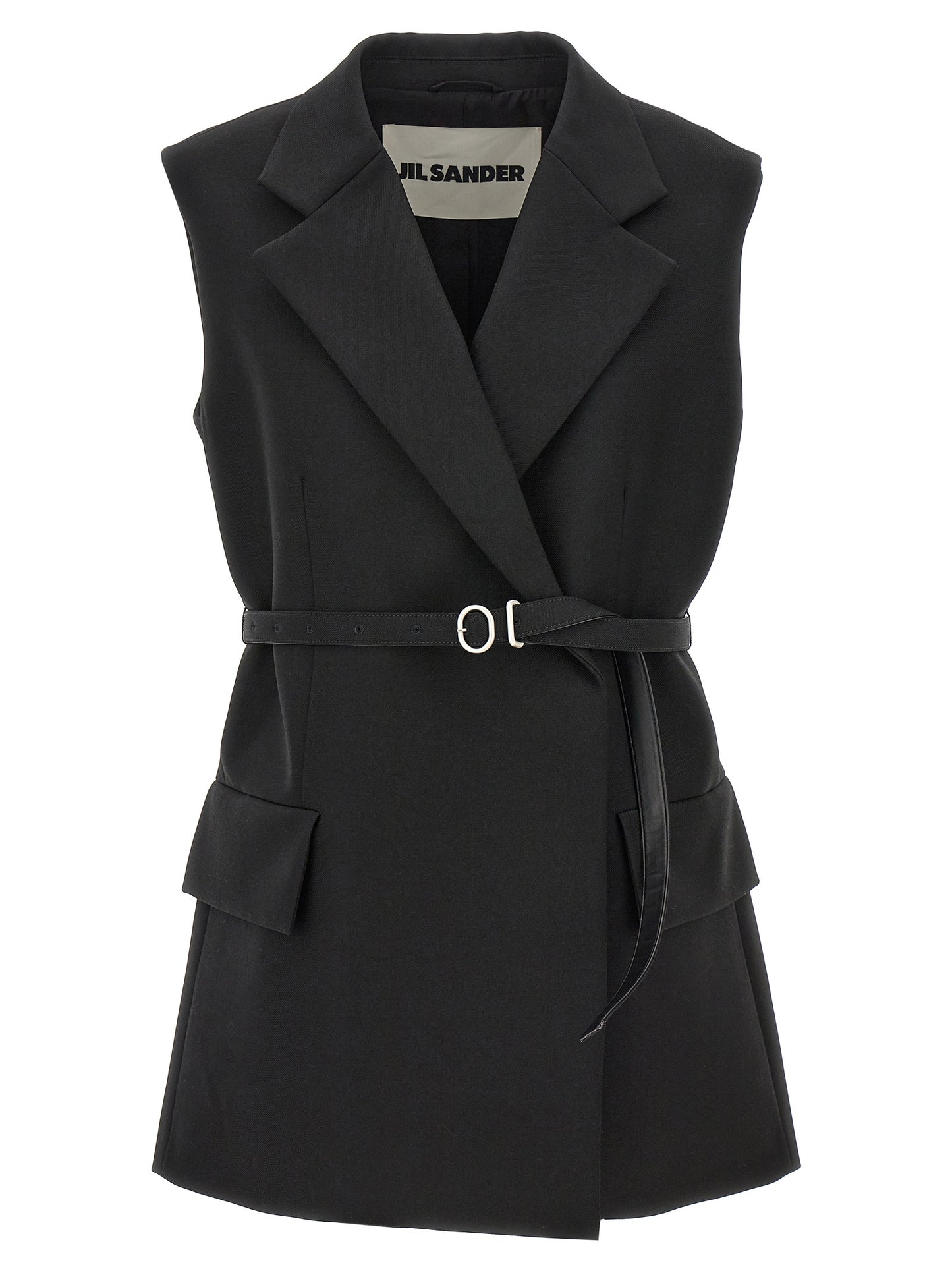 Jil Sander Women Belt Wool Vest JIL SANDER