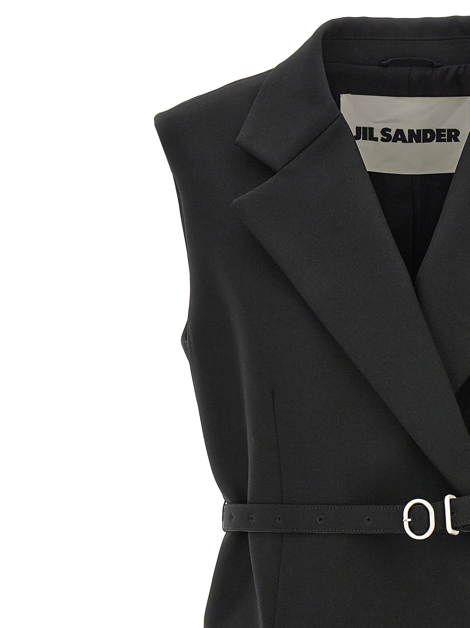 Jil Sander Women Belt Wool Vest JIL SANDER