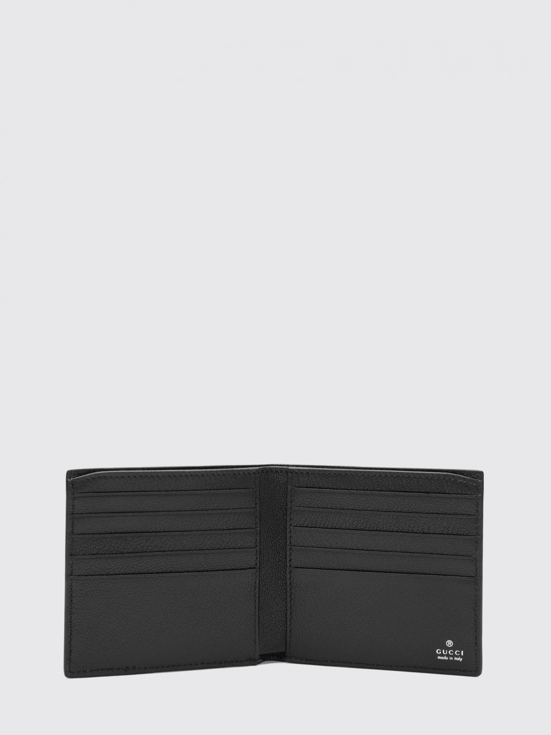 Gucci Men Gg Supreme Monogram Bifold Wallet Gucci With Stripe Detail GUCCI