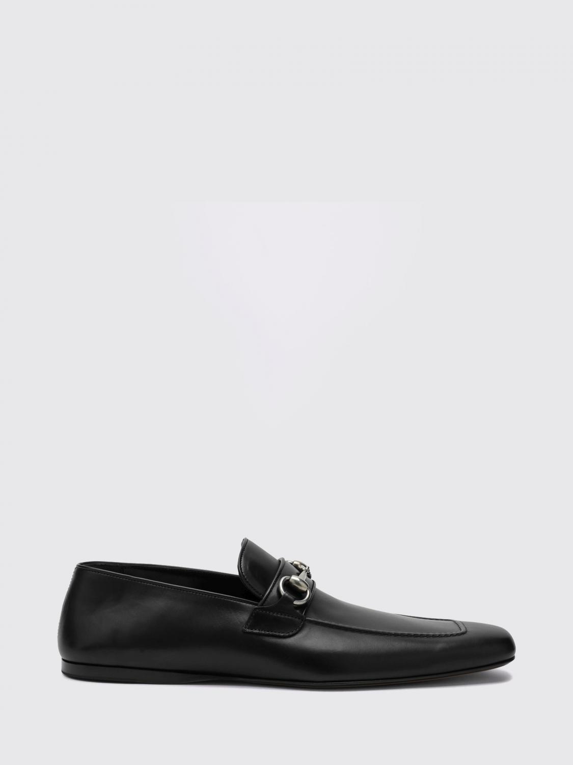 Gucci Men Calfskin Leather Loafers Gucci With Horsebit Detail And Squared Toe GUCCI