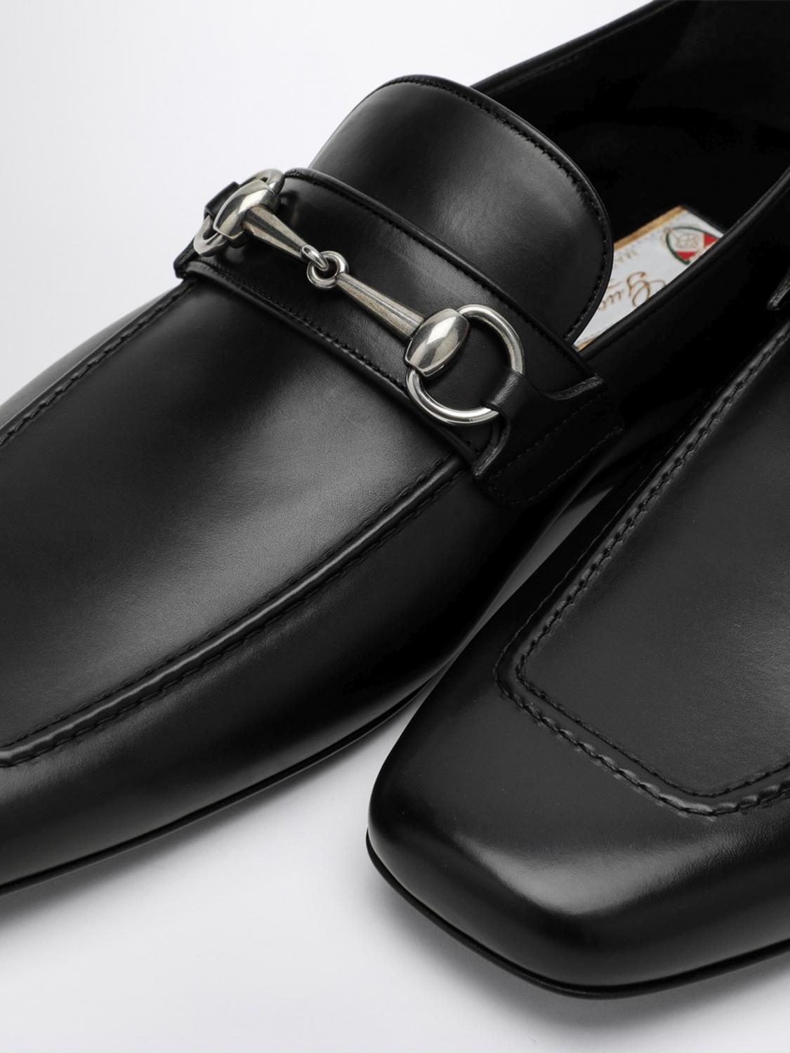 Gucci Men Calfskin Leather Loafers Gucci With Horsebit Detail And Squared Toe GUCCI