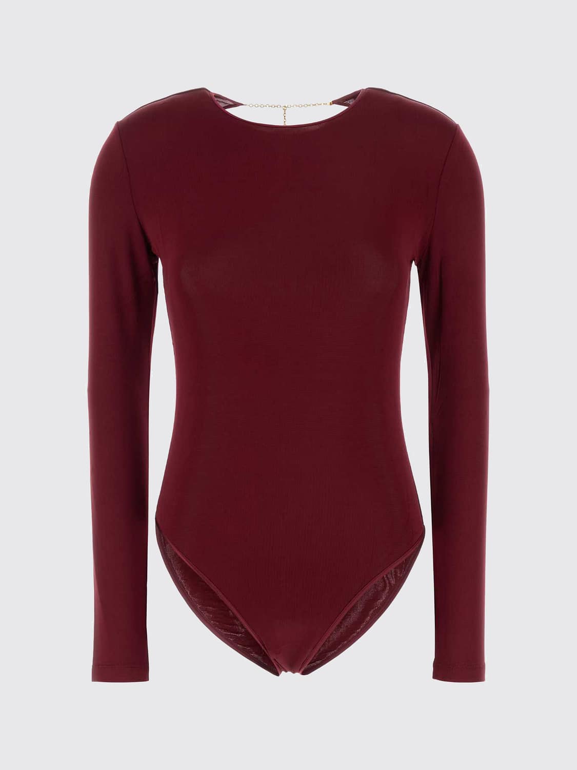 Saint Laurent Women Saint Laurent Long-Sleeved Slim Fit Bodysuit In Stretch-Cotton Knit SAINT LAURENT