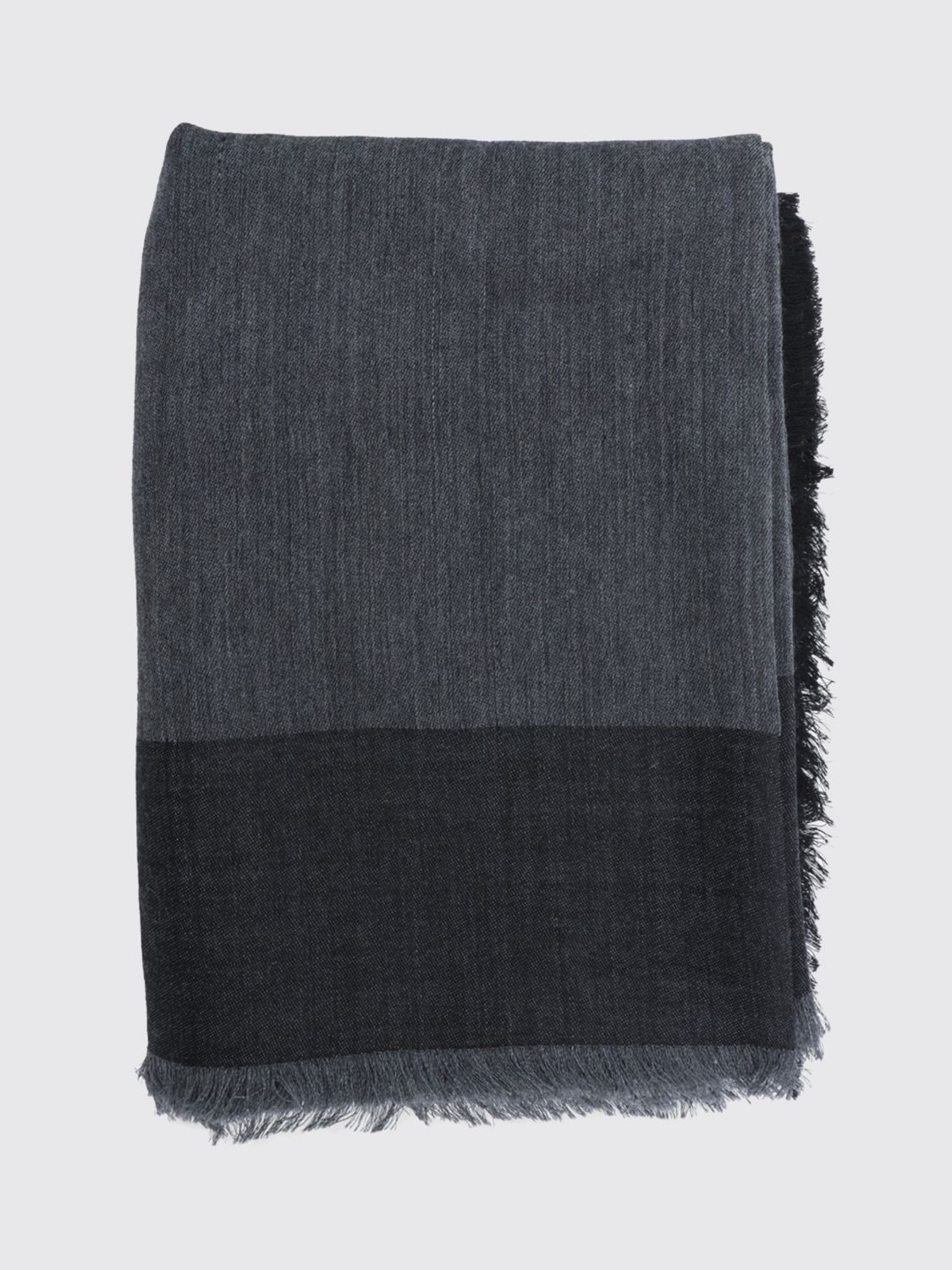 Saint Laurent Men Saint Laurent Square Scarf In Silk And Cashmere Blend With Ysl Monogram Jacquard SAINT LAURENT