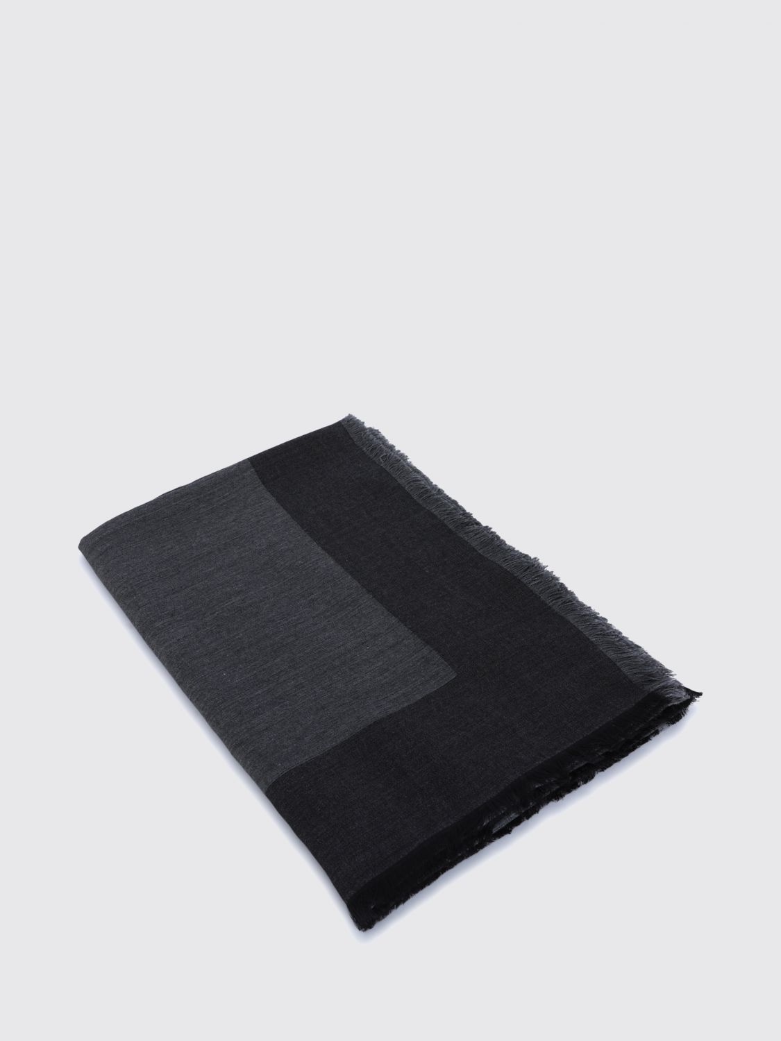 Saint Laurent Men Saint Laurent Square Scarf In Silk And Cashmere Blend With Ysl Monogram Jacquard SAINT LAURENT