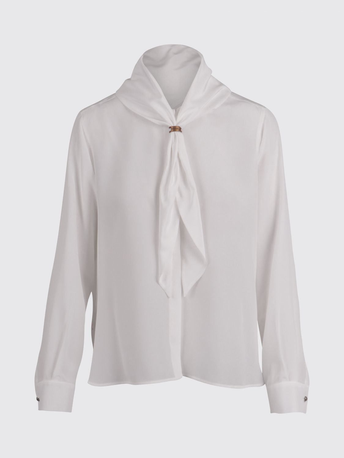 Max Mara Women Slim Fit Pussy-Bow Silk Blouse Max Mara MAX MARA